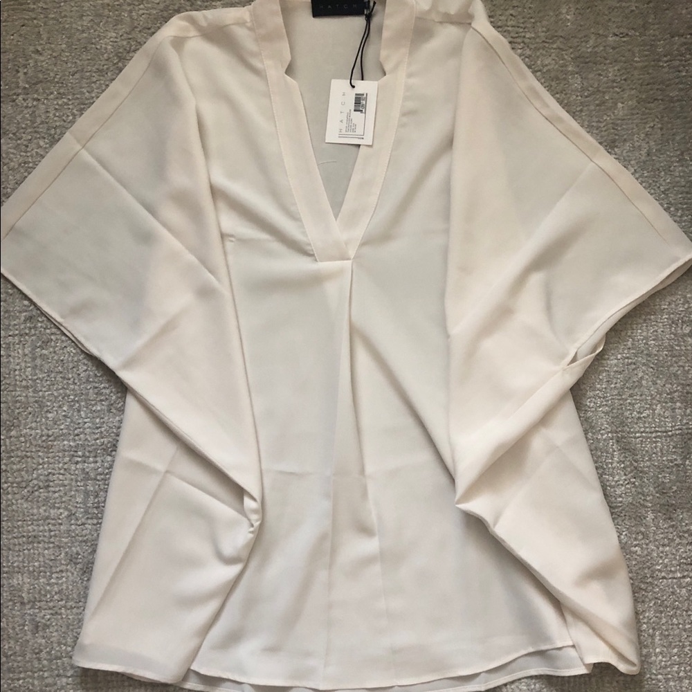 Hatch maternity Notched white blouse